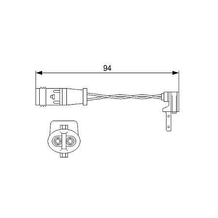 Senzor de avertizare.uzura placute de frana Senzor uzura placute frana Fata-Spate cantitate per impachetare. 1buc se potriveste. MERCEDES-BENZ E-CLASS (A238), Sabrioleta, 06.2017 - BOSCH 1 987 474 553