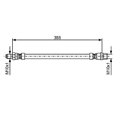 Furtun frana Furtun-conducta de frana flexibil Fata Dreapta-Stanga lungime 385mm M10x1-M10x1 se potriveste. MERCEDES C C204 C CL MERCEDES-BENZ C-CLASS (W203), Sedan, 05.2000 - 12.2007 BOSCH 1 987 476 439