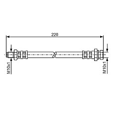Furtun frana Furtun-conducta de frana flexibil Spate Dreapta-Stanga lungime 410mm M10x1-M10x1 se potriveste. ALFA ROMEO 147 156 ALFA ROMEO 147 (937_), Hatchback, 10.2000 - 12.2010 BOSCH 1 987 476 347