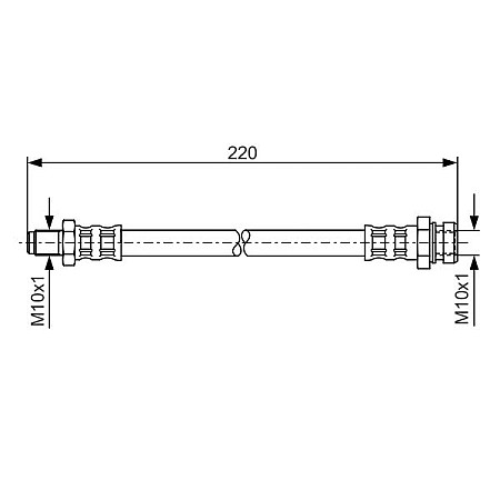 Furtun frana Furtun-conducta de frana flexibil Spate Dreapta-Stanga lungime 410mm M10x1-M10x1 se potriveste. ALFA ROMEO 147 156 ALFA ROMEO 147 (937_), Hatchback, 10.2000 - 12.2010 BOSCH 1 987 476 347