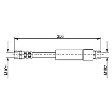 Furtun frana Furtun-conducta de frana flexibil Spate Dreapta-Stanga lungime 230mm M10x1-M10x1 se potriveste. AUDI A3 SEAT ALTEA VW GOLF V (1K1), Hatchback, 10.2003 - 02.2009 BOSCH 1 987 476 284
