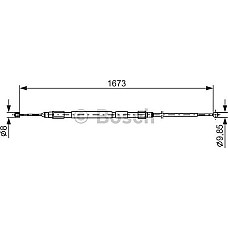 Cablu, frana de parcare BMW 5 - V (E60), Sedan, 12.2001 - 03.2010 BOSCH 1 987 477 947