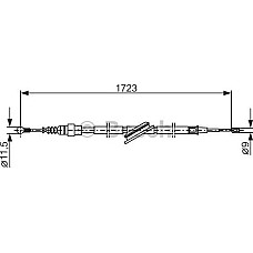 Cablu, frana de parcare VW NEW BEETLE (9C1, 1C1), Hatchback, 01.1998 - 11.2010 BOSCH 1 987 477 686