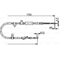 Cablu, frana de parcare ROVER 200 (XW), Compartiment, 10.1992 - 06.1999 BOSCH 1 987 477 889