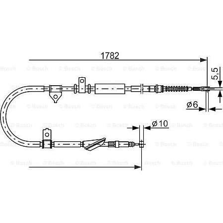 Cablu, frana de parcare ROVER 200 (XW), Compartiment, 10.1992 - 06.1999 BOSCH 1 987 477 889