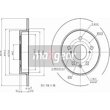 Disc frana SUZUKI SX4 (EY, GY), Hatchback, 06.2006 - Maxgear 19-3350