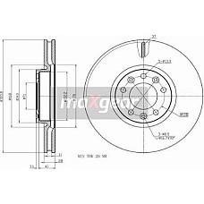 Disc frana PEUGEOT 308 II (LB_, LP_, LW_, LH_, L3_), Hatchback, 09.2013 - Maxgear 19-2749