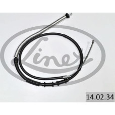 Cablu. frana de lucru Cablu frana de mana Spate Stanga 1641mm-1375mm tip frana. tambur FIAT GRANDE PUNTO PUNTO PU FIAT GRANDE PUNTO (199_), Hatchback, 06.2005 - Linex 14.02.34