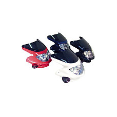 Far lampa universala cu sticla + carenaj negru BIKE IT HLUSFBLK