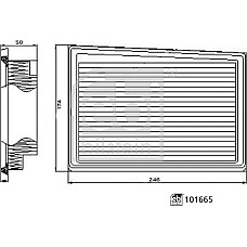 Filtru aer FIAT TIPO 1.3D-1.6D 10.15- FIAT TIPO (356_), Turism, 03.2016 - Febi Bilstein 101665