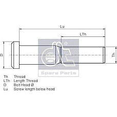 Surub roata Sruba Kola Fata-Spate M22x15 x79mm lungime filet 53mm Galvanizat frezate MAN CLA F2000 F90 FOCL HOCL MAN F2000 (T07 / T07 26.3 6X2 O O), 01.1994 - DT Spare Parts 3.61117