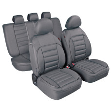 Huse scaun De-Luxe Sport Edition jacquard high-quality 9buc - Gri