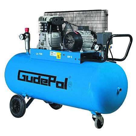 Compresoare Compresor cu piston GUDEPOL serie Blue 22 kW 400V 10 bar eficienta: 350l/min. rezervor: 150L numar cilindri: 2buc GUDEPOL 0XGD28-150-350
