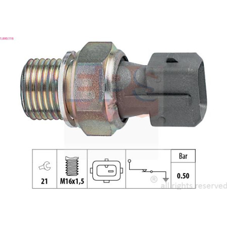 Senzor,presiune ulei PEUGEOT 206 SW (2E/K), Turism, 07.2002 - EPS 1.800.116