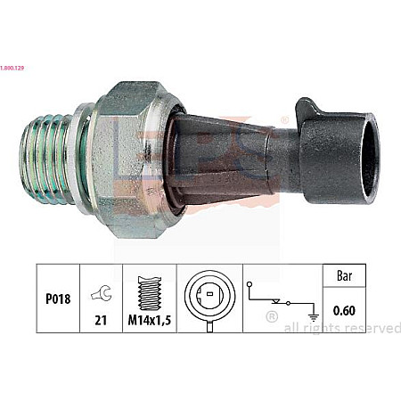 Senzor,presiune ulei IVECO EUROTECH MT, 01.1992 - 08.1998 EPS 1.800.129