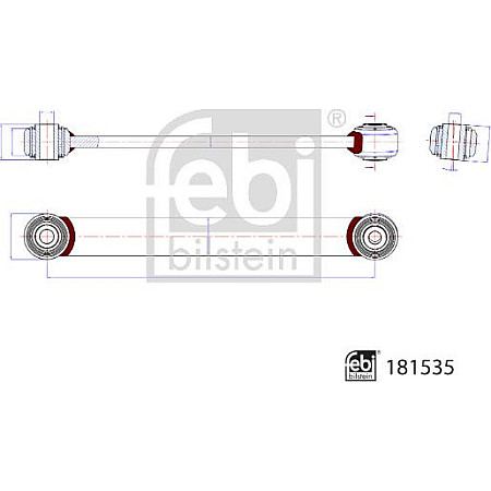 Brat-bieleta suspensie. stabilizator Stabilizer link front L L-430mm MAN TGM I TGM II 10.05- Febi Bilstein 181535