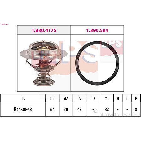Termostat,lichid racire KIA OPIRUS (GH), Sedan, 09.2003 - EPS 1.880.417