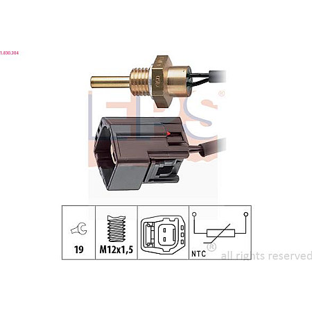 Senzor,temperatura lichid de racire VOLVO S40 I (644), Sedan, 07.1995 - 12.2004 EPS 1.830.304