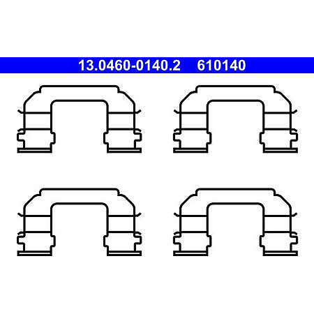 Set accesorii, placute frana DAEWOO NUBIRA (J100), Hatchback, 04.1997 - ATE 13.0460-0140.2