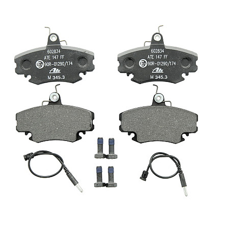 Set placute frana.frana disc Set placute frana Fata cu surub de ghidare a etrierului de frana DACIA LOGAN LOGA RENAULT 19 II (D53_, 853_), Sabrioleta, 04.1992 - 06.2001 ATE 13.0460-2834.2