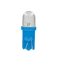 Bec tip LED 12V soclu pl. T10 W2,1X9,5d 2buc Albastru focalizat
