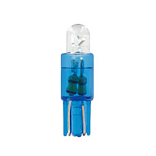 Bec tip LED 12V soclu plastic T5 W2x4,6d 2buc - Albastru