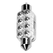 Bec LED 12V - 13x44mm - 8LED Sofit SV8,5-8 1buc - Albastru