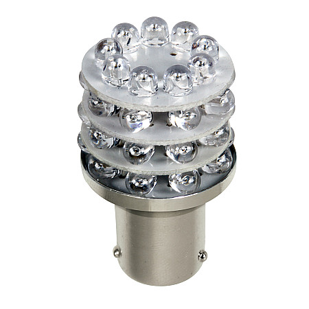 Bec Multi-Led 36Led 12V - P21/5W Pozitie, Frana BAY15d 1buc - Rosu