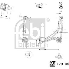 Brat. suspensie roata Front axle track control arm L front 24 mm fits. FORD MONDEO V 1.0-2.5 09.12- Febi Bilstein 179106