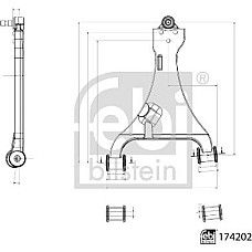 Brat. suspensie roata Bratul axei anterioare a puntii dorite Dreapta inferior fata 20 mm LEXUS GX TOYOTA 4 RUNNER TOYOTA FJ CRUISER (GSJ1_), Crossover, 06.2005 - 01.2018 Febi Bilstein 174202