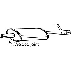 Toba esapamet intermediara Sistem de evacuare a amortizorului MERCEDES SPRINTER 2-T B901 B902 SPRINTER 3-T B903 S MERCEDES-BENZ SPRINTER 3-t (903), Autobuz, 01.1995 - 05.2012 Bosal 175-421