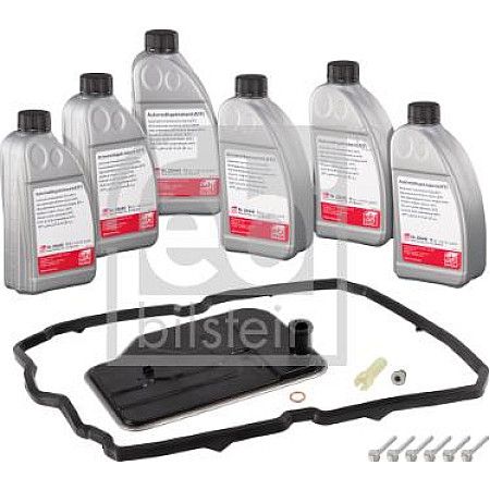 Set piese. schimb de ulei cutie de viteze automata Automatic gearbox hydraulic filter with gasket With oil 722.9 MERCEDES MERCEDES-BENZ E-CLASS (C207), Compartiment, 01.2009 - 12.2016 Febi Bilstein 171750