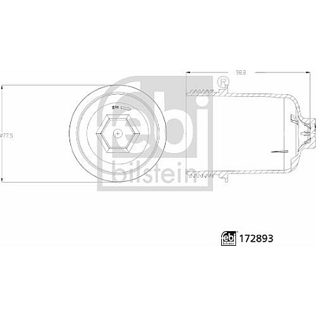 Capac. carcasa filtru ulei Carcasa filtru ulei AUDI A1 A1 CITY CARVER A3 Q2 Q3 TT SEAT ALHAMBRA ALTEA ALTEA XL AT VW TOURAN (1T1, 1T2), Dubita, 02.2003 - 05.2010 Febi Bilstein 172893
