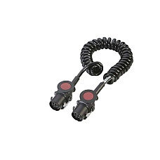 Cablu infasurat Sirma electrica spiralata poliuretan lungime de lucru 3m lungime maxima 45m dopuri numar pini: 15 tip stecher: 15 24V ADR 24V numar cabluri: 12x15+3x25mm JAEGER 641167EJ