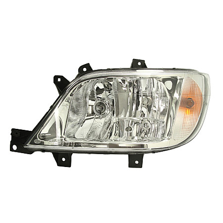 Far Lampa frontala Stanga halogen H3-H7-PY21W-W5W electric cu motor bec culoare semnalizator. alb se potriveste. MERCEDES SPRINT MERCEDES-BENZ SPRINTER 3-t (903), Cadru de sprijin, 01.1995 - 05.2012 HELLA 1EH 246 047-011