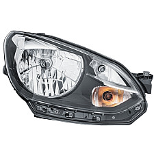 Far Lampa frontala Stanga halogen H4-PY21W-W21 electric cu motor culoare insert. cromat se potriveste. VW LOAD UP UP! -04.16 VW UP! (121, 122, BL1, BL2, BL3, 123), Hatchback, 08.2011 - HELLA 1EJ 010 670-051