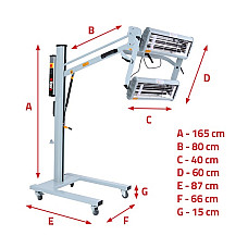 Elemente de uscare Infrared radiator FDS 2000 Plus  teleskopowy 22kW time switch NTS 3500280P