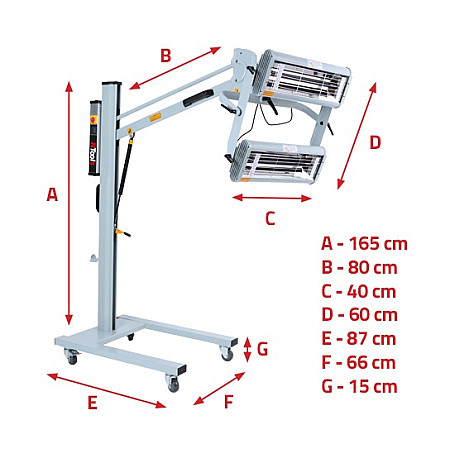 Elemente de uscare Infrared radiator FDS 2000 Plus  teleskopowy 22kW time switch NTS 3500280P