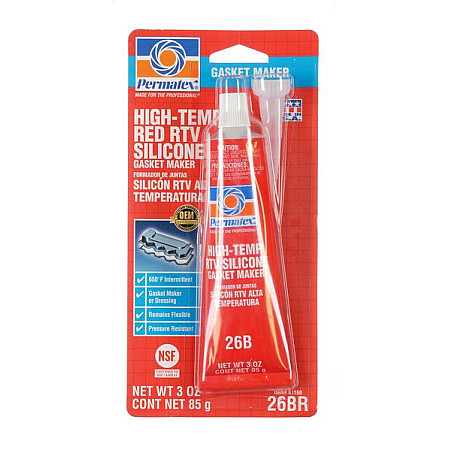 Material de etansare Silicon de etansare etansare izolant de silicon tub 85g culoare: Rosu rezistent la Apa Lichid racire Uleiuri de motor Vaselina -54/343Cscop general temperatura ridicata PERMATEX PER 60-012