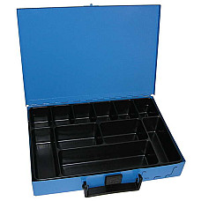 Piese standartizate si rafturi pentru piese Walizko-szuflada 11 komorowa metalowa niebieska DRESSELHAUS 4499/000/06 8581