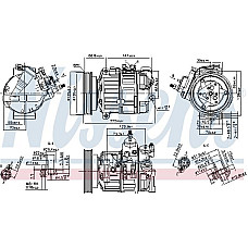 Compresor. climatizare Air-conditioning compressor VOLVO S60 II S80 II V60 I V70 III XC60 I XC70 II 3.0-3.2-3.2ALK 03.06-1 VOLVO XC70 II (136), Turism, 04.2007 - Nissens 89463