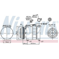 Compresor. climatizare Air-conditioning compressor AUDI A4 B5 A6 C5 A8 D2 ALLROAD C5 SKODA SUPERB I VW PASSAT B5 PASSAT B5 AUDI A4 Avant (8D5, B5), Turism, 11.1994 - 12.2002 Nissens 89045
