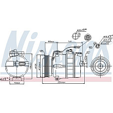 Compresor. climatizare Air-conditioning compressor AUDI A4 B5 A6 C4 A6 C5 A8 D2 ALLROAD C5 PORSCHE 911 911 TARGA BOXSTER B AUDI A6 (4A2, C4), Sedan, 06.1994 - 10.1997 Nissens 89054