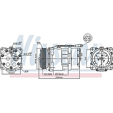 Compresor. climatizare Air-conditioning compressor CITROEN BERLINGO BERLINGO-MINIVAN C5 I C5 II EVASION JUMPER I JUMPY I X PEUGEOT 206 (2A/C), Hatchback, 08.1998 - 12.2012 Nissens 89055