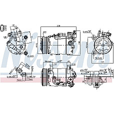 Compresor. climatizare Air-conditioning compressor BMW 1 F20 1 F21 2 F22 F87 2 F23 3 F30 F80 3 F31 3 GRAN TURISMO F34 4 F3 BMW 1 (5 door) II (F20), Hatchback, 07.2011 - 06.2019 Nissens 890601