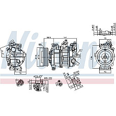 Compresor. climatizare Air-conditioning compressor AUDI A4 ALLROAD B9 A4 B9 A5 A6 C7 A7 Q7 PORSCHE MACAN VW TOUAREG 1.4-3. AUDI A5/S5 II (F5A, F5F), Sportback, 06.2016 - Nissens 890602