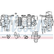 Compresor. climatizare Air-conditioning compressor AUDI A6 C7 2.0D 01.12-09.18 AUDI A6/S6 IV (4G2, 4GC, C7), Sedan, 11.2010 - 09.2018 Nissens 890620