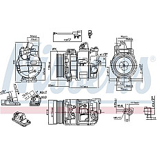 Compresor. climatizare Air-conditioning compressor LAND ROVER DISCOVERY III RANGE ROVER SPORT I 2.7D 07.04-03.13 LAND ROVER RANGE ROVER SPORT (L320), Crossover, 02.2005 - 03.2013 Nissens 890082