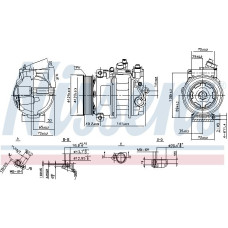 Compresor. climatizare Air-conditioning compressor PORSCHE PANAMERA 3.0-3.6-4.8 07.09-10.16 PORSCHE PANAMERA (970), Hatchback, 03.2009 - 12.2017 Nissens 890140