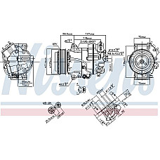 Compresor. climatizare Air-conditioning compressor OPEL ASTRA J ASTRA J GTC CASCADA ZAFIRA C 2.0D 09.09- OPEL ASTRA J (P10), Hatchback, 09.2009 - 10.2015 Nissens 890267
